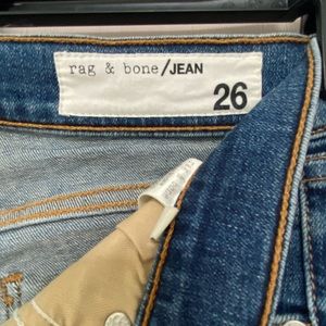 rag & bone Mid-Wash Skinny Jean, distressed hem